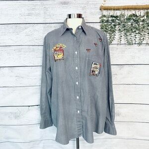 CLEARANCE Vintage Get Lucky USA Women's Button Shirt Size XL Las Vegas Gambling